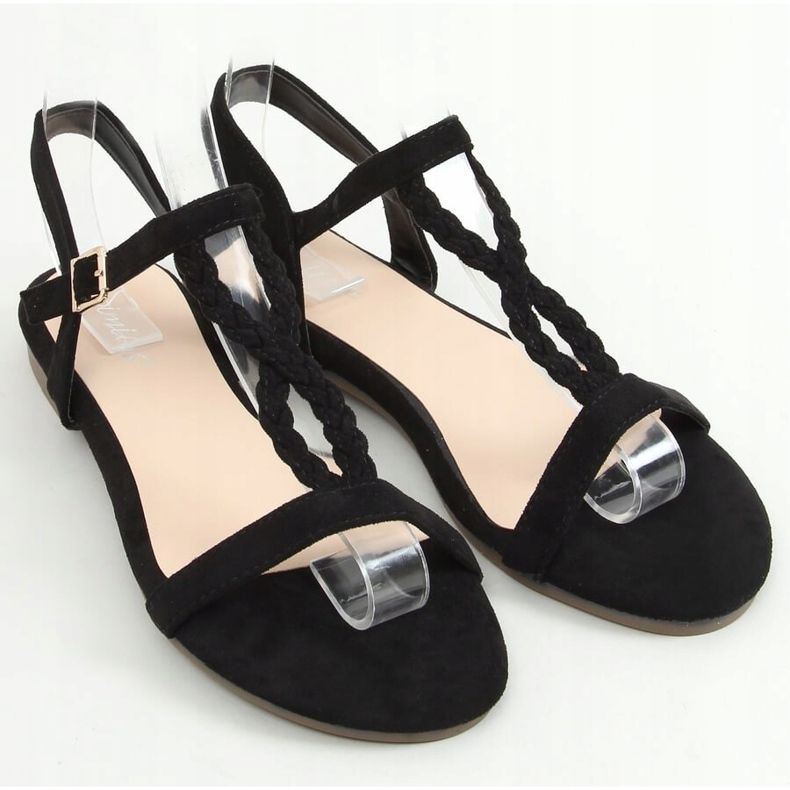 Černé semišové sandály Z5721 Black černý 1