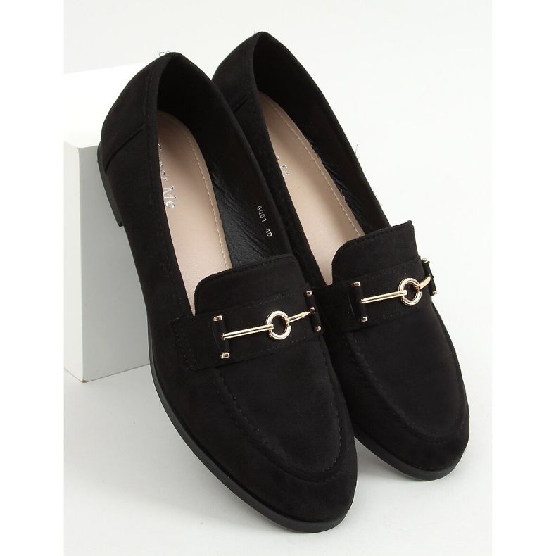 Černé dámské mokasíny GQ01 Black černý 1