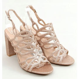 Šampaňské sandály na vysokém podpatku 5099 Champagne růžový zlatý 1 Šampaňské sandály na vysokém podpatku 5099 Champagne růžový zlatý 1