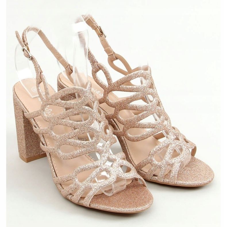 Šampaňské sandály na vysokém podpatku 5099 Champagne růžový zlatý 1 Šampaňské sandály na vysokém podpatku 5099 Champagne růžový zlatý 1