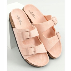 Růžové korkové pantofle MS10005 Nude růžový 1
