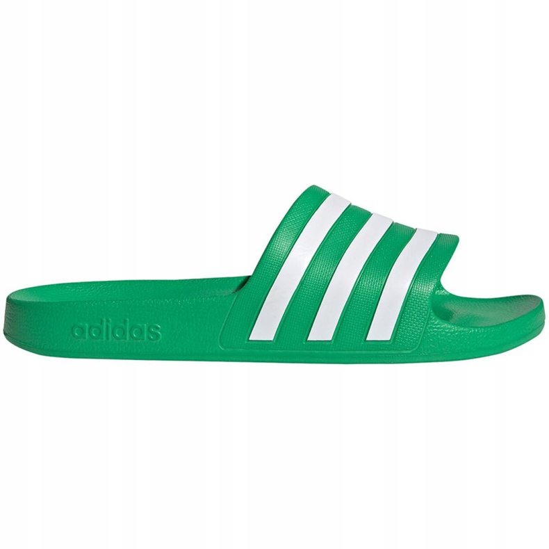 Zelené pantofle Adidas Adilette Aqua FY8048 bílý zelená 1