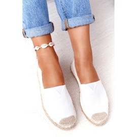 Espadrilky na pletené podrážce Big Star HH274493 bílá béžový bílý 5
