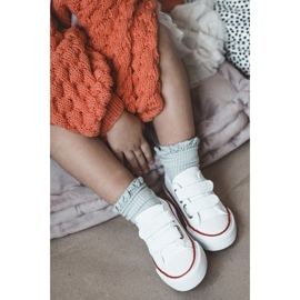 Dětské nízké tenisky se suchým zipem Big Star HH374095 White bílý 9