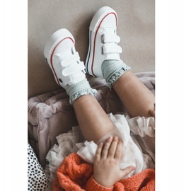 Dětské nízké tenisky se suchým zipem Big Star HH374095 White bílý 1