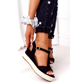 PG1 Černé klínové sandály Graciosa 9R93 černé černá 3