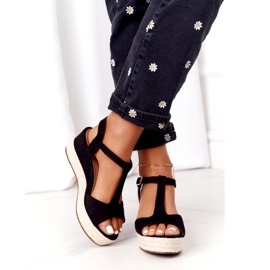 PG1 Černé klínové sandály Graciosa 9R93 černé černá 2