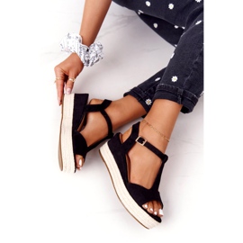 PG1 Černé klínové sandály Graciosa 9R93 černé černá 1