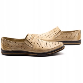 Polbut Pánská prolamovaná obuv 2107P, béžová béžový 4