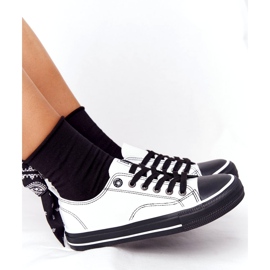 Dámské kožené tenisky Big Star HH274147 bílé a černé bílý černá 3