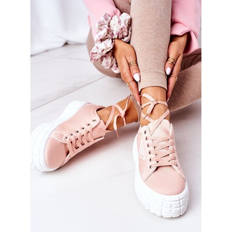 Dámské tenisky na růžové platformě Big City Life růžový 1