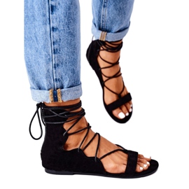 Černé sandály Lu Boo Gladiator černá 2