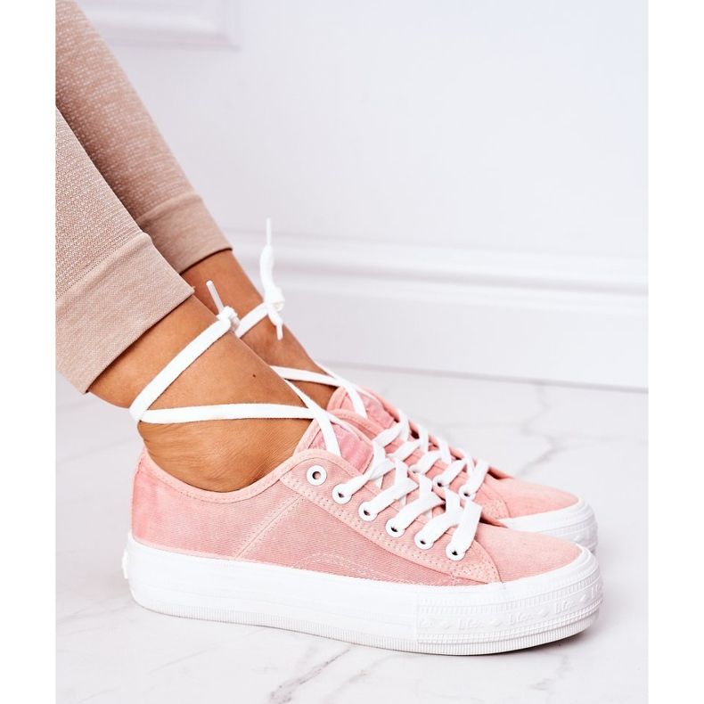 Dámské tenisky Lee Cooper LCW-21-31-0125L Coral růžový 2