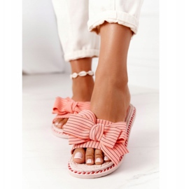 PS1 Gumové pantofle s růžovou mašlí Gabriell růžový 2