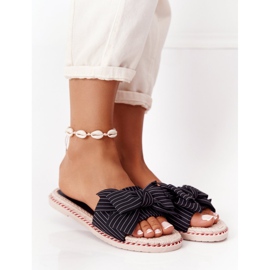 PS1 Černé gumové pantofle Gabriell s mašlí černá 1 PS1 Černé gumové pantofle Gabriell s mašlí černá 1