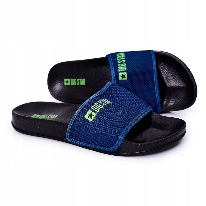 Pánské námořnické modré pantofle Big Star DD174708 námořnická modrá modrý 1