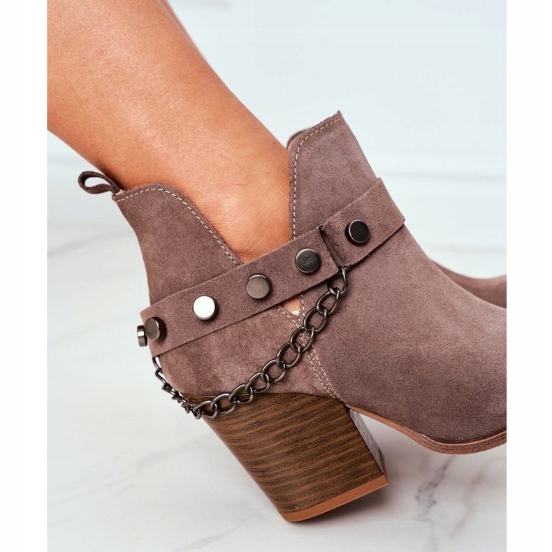 Lewski Shoes Velurové boty na tyči Boty Lewski 2880 hnědé hnědý 2