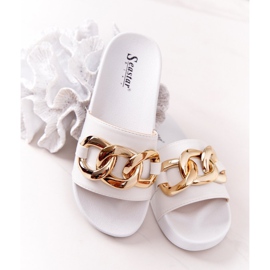 PS1 Jednu chvíli gumové žabky s řetězem bílý 1 PS1 Jednu chvíli gumové žabky s řetězem bílý 1