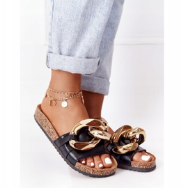 PS1 Černé žabky s řetězem Černý poslední tanec černá 1