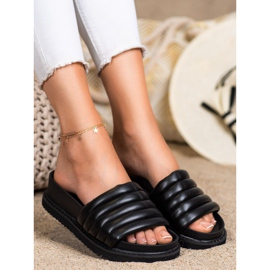 Seastar Lehké eko kožené přezůvky černý 2