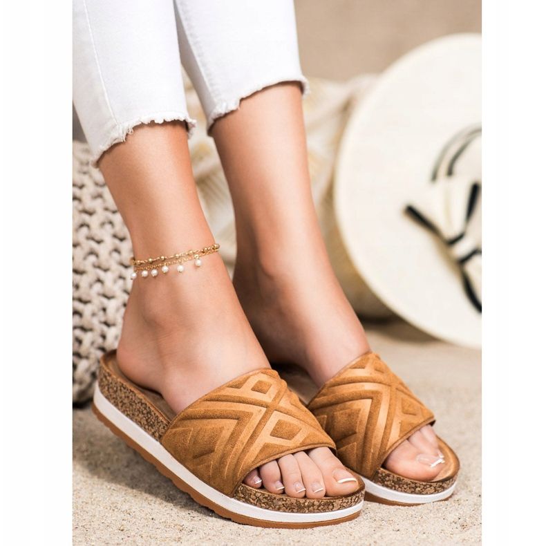 Seastar Klasické semišové pantofle hnědý 1