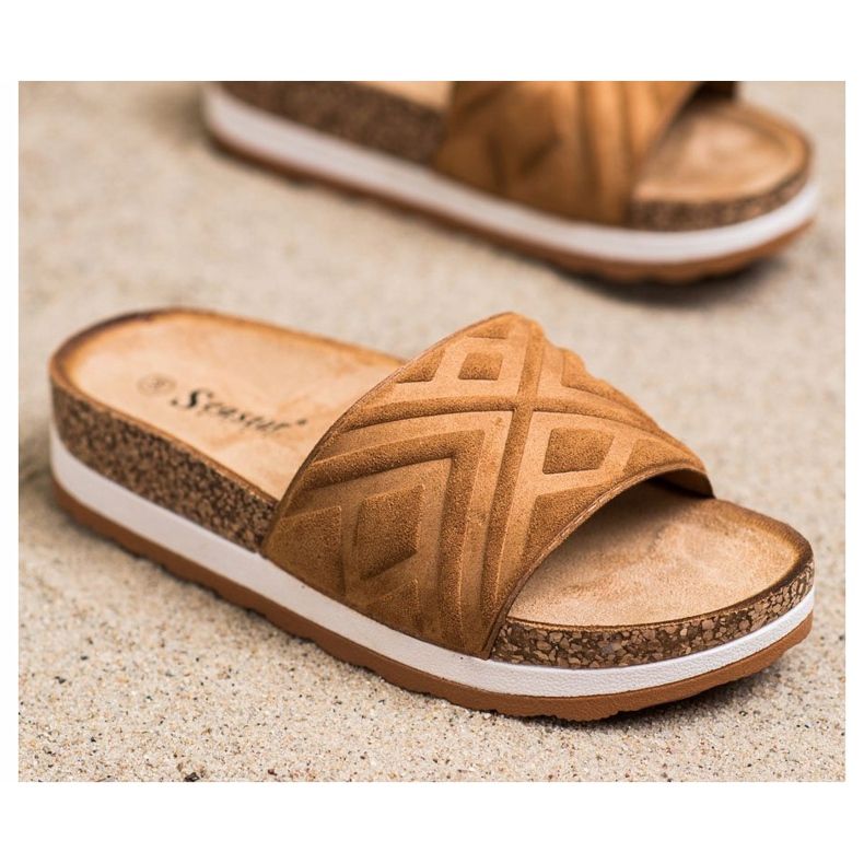 Seastar Klasické semišové pantofle hnědý 2