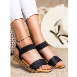 Kayla Černé nazouvací sandály černá 1