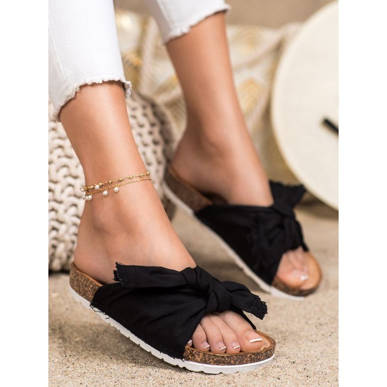 Forever Folie Pohodlné textilní pantofle černá 1 Forever Folie Pohodlné textilní pantofle černá 1