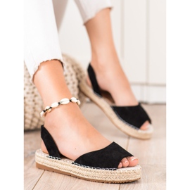 Ideal Shoes Navlékací espadrilky černý 1
