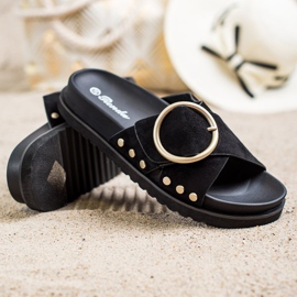 Renda Neformální pantofle černý 1