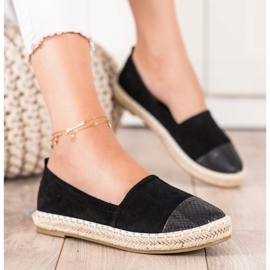 Bestelle Espadrilky s hadí tiskovou vložkou černý 1