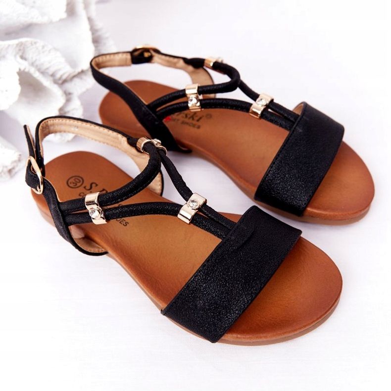 S.Barski Dětské sandály S. Bararski Comfort Black černý 4