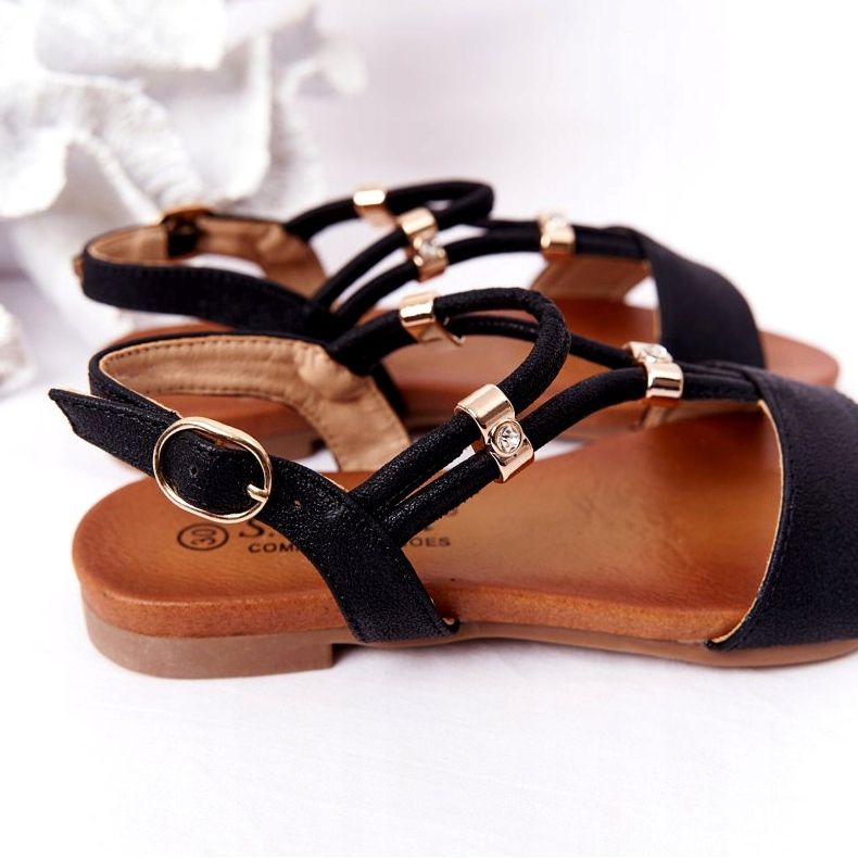 S.Barski Dětské sandály S. Bararski Comfort Black černý 5