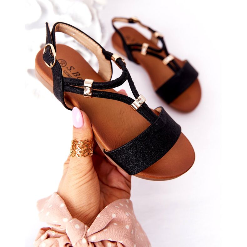 S.Barski Dětské sandály S. Bararski Comfort Black černá 3