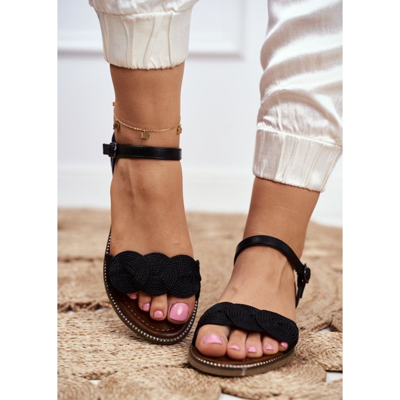 S.Barski Dámské ploché sandály Barski Humanity černá 5