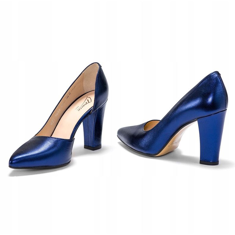 Marco Shoes Tmavě modré boty s otevřenou stranou námořnická modrá 2