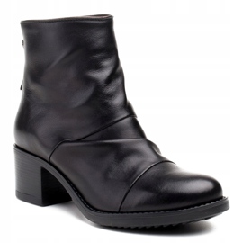 Marco Shoes Dámské kozačky 1258B Marco z vrásčité kůže černý 1