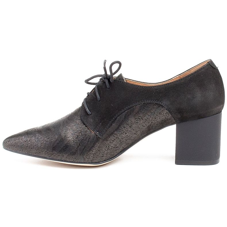 Marco Shoes Černé šněrovací boty 1248P ze semiše se vzorem černý 2