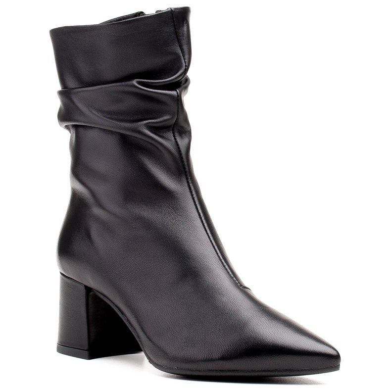 Marco Shoes Dámské vysoké boty Marco s řasením černý 1