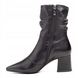 Marco Shoes Dámské vysoké boty Marco s řasením černý 2
