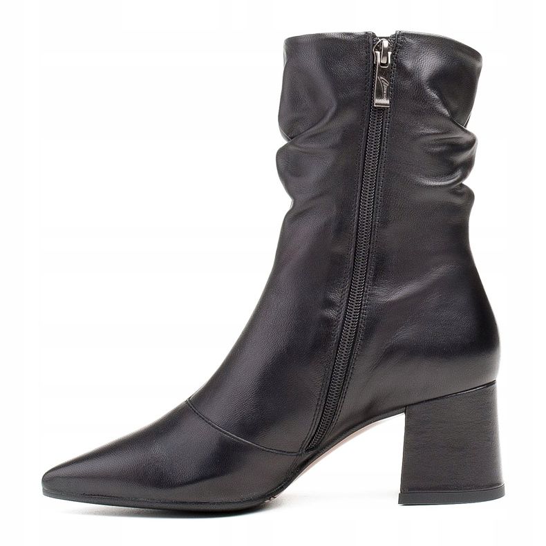 Marco Shoes Dámské vysoké boty Marco s řasením černý 2