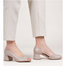 Marco Shoes Kožené sandály béžové 1505P béžový 1