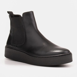 Marco Shoes Nízké kozačky z měkké přírodní kůže černá 1