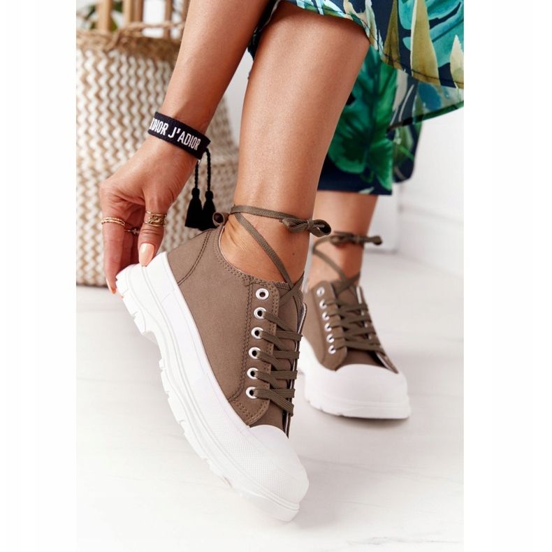 Dámské tenisky na platformě Green Travel Time zelená 2