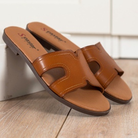 Seastar Klasické pantofle hnědý 1