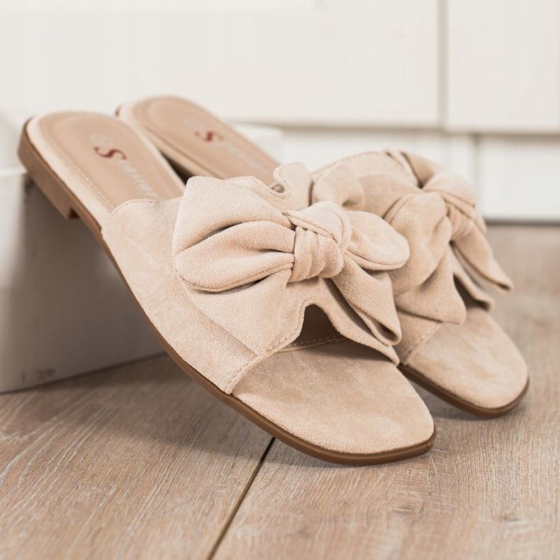 Seastar Stylové béžové pantofle béžový 1