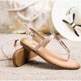 Seastar Žabky Sandály S Ornamentem béžový 1