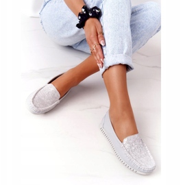 Dámské kožené mokasíny S.Barski 97630 Grey šedá 4