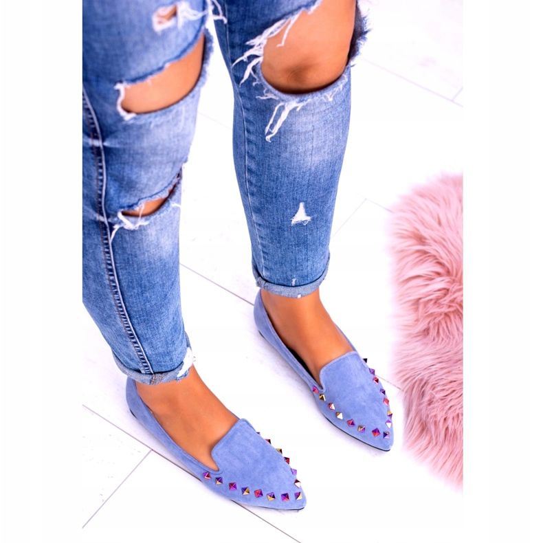 Lu Boo Blue Lords Iridescent Jets Suede Spike 128-A5 modrý 5 Lu Boo Blue Lords Iridescent Jets Suede Spike 128-A5 modrý 5