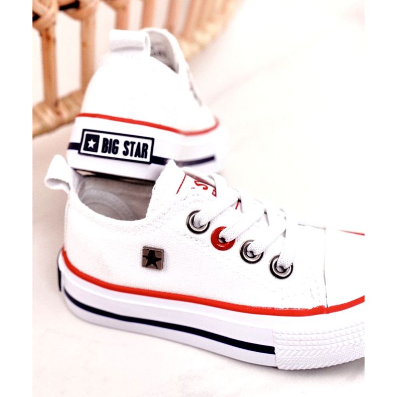 Dětské klasické nízké tenisky Big Star HH374089 bílé bílý 5